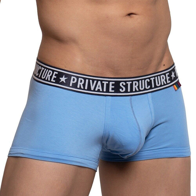 Private Structure Boxer Trunk Gay Pride Cotton Undies Boy Blue 4020 17A