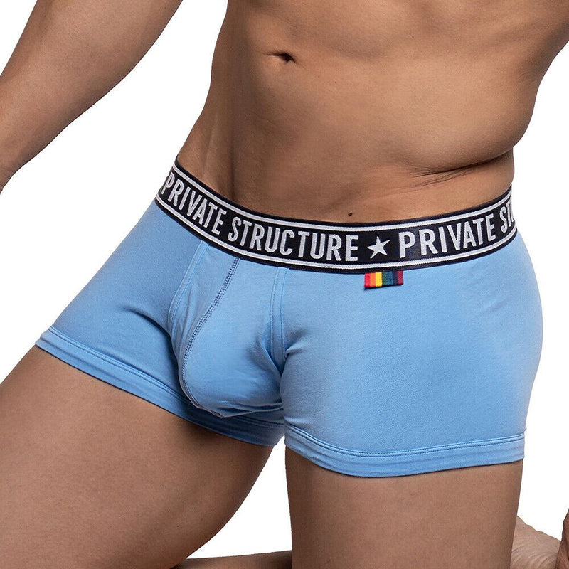 Private Structure Boxer Trunk Gay Pride Cotton Undies Boy Blue 4020 17A