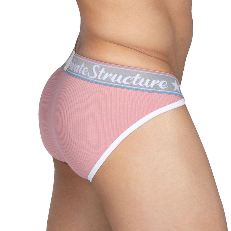 Private Structure Brief Classic Low-Rise Cutaway Rayon Nude Blush Briefs 3274
