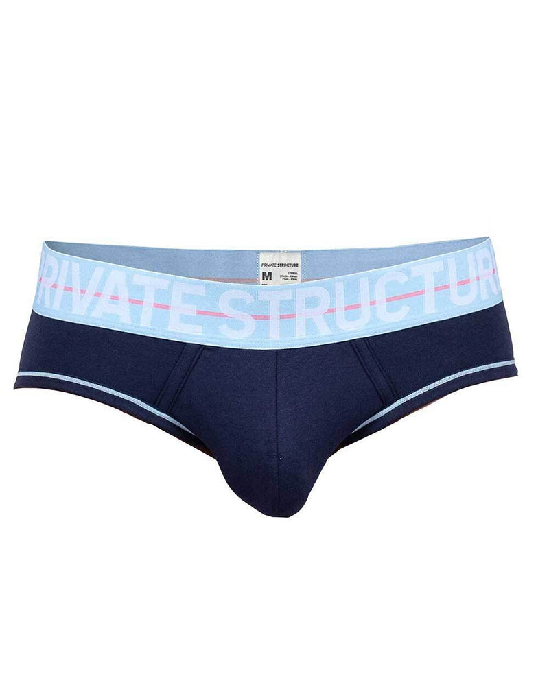 PRIVATE STRUCTURE Brief MO - Lite Cotton Mini Briefs Navy Placid Blue 41046