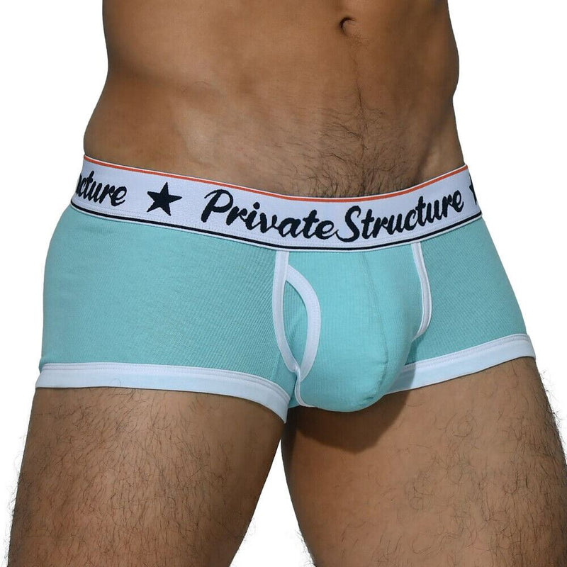 Private Structure Classic Bamboo Boxer Trunks Body-Defining Fit Ice Blue 4070