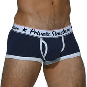 Private Structure Classic Bamboo Boxer Trunks With Body-Defining Fit Navy 4070