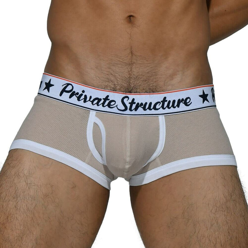 Private Structure Classic Boxer Bamboo Trunk With Body-Defining Fit Khaki 4070