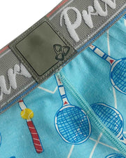 PRIVATE STRUCTURE Classic Motif Mid - Waist Boxer Trunk Tennis Light Blue 45055