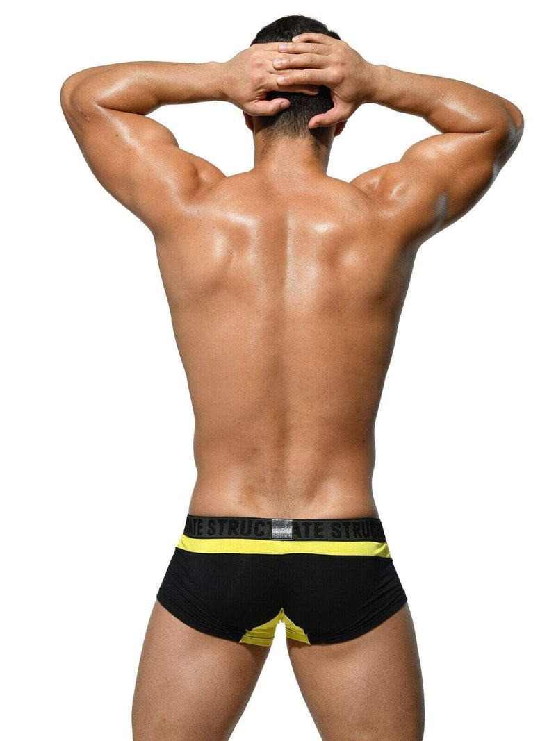 Private Structure Mens Boxers Platinum Micro-Modal Trunk Yellow 3783 49 - SexyMenUnderwear.com