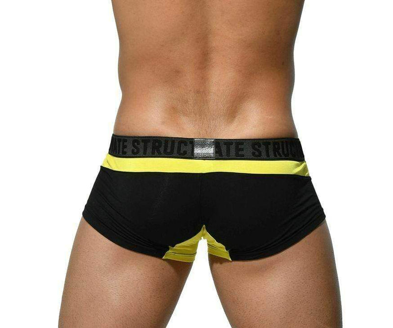 Private Structure Mens Boxers Platinum Micro-Modal Trunk Yellow 3783 49 - SexyMenUnderwear.com