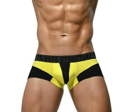Private Structure Mens Boxers Platinum Micro-Modal Trunk Yellow 3783 49 - SexyMenUnderwear.com