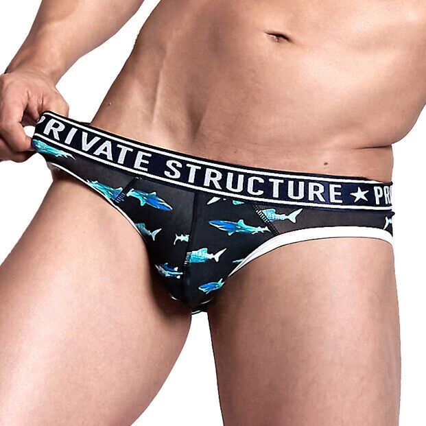 Private Structure Mini Briefs Pride Black Sharks Brief 4187