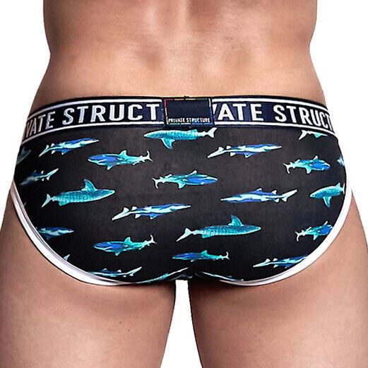 Private Structure Mini Briefs Pride Black Sharks Brief 4187
