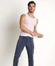 Private Structure Muscle Shirt Desire Intima Sheer Mesh Tank Top White 3453 97