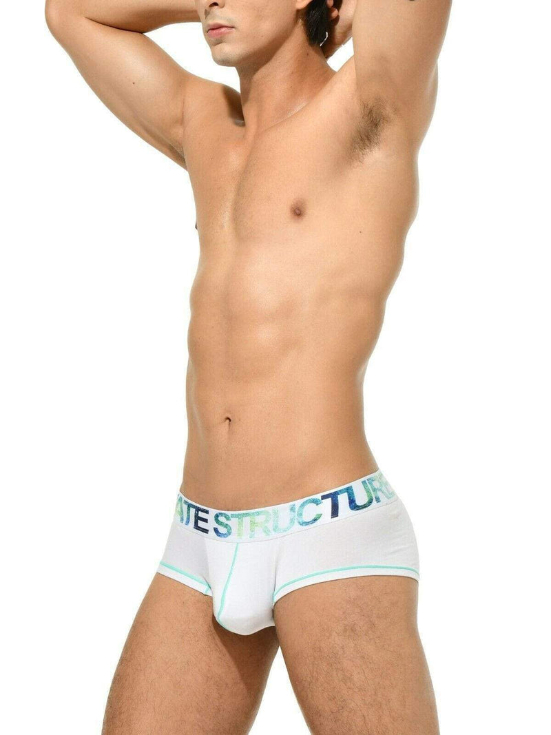 Private Structure Private Structure Boxer Platinum Tencel MicroFiber White-Green 3790 14