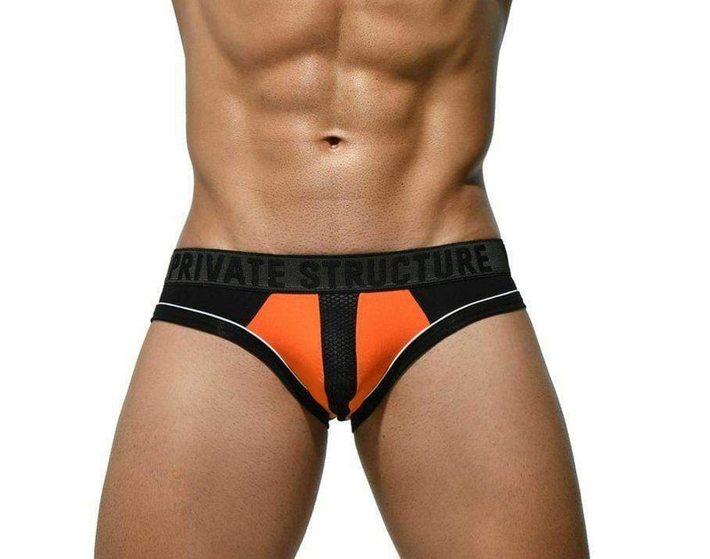 private structure Private Structure Mens Slip Platinum Micro Modal Mini Briefs Orange 3784 1