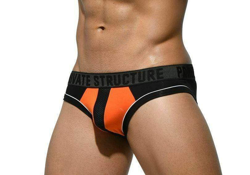 private structure M Private Structure Mens Slip Platinum Micro Modal Mini Briefs Orange 3784 1