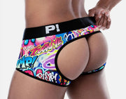 PUMP! Access Trunk DRIP Bold Graffiti Backless Boxer-Jock Combo 15069