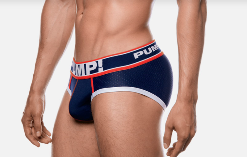 PUMP! Brief Big League Sport Mesh Cotton Extra Support Red Stitching 12033