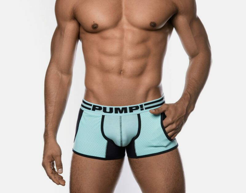 PUMP! Cotton Boxer Sport Agua Marina Mesh Pockets Jogger Athletic 11063 T8