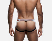 PUMP! Jockstrap Circuit Red Cotton Mesh Ochre Piping E-Racer Jock 15065