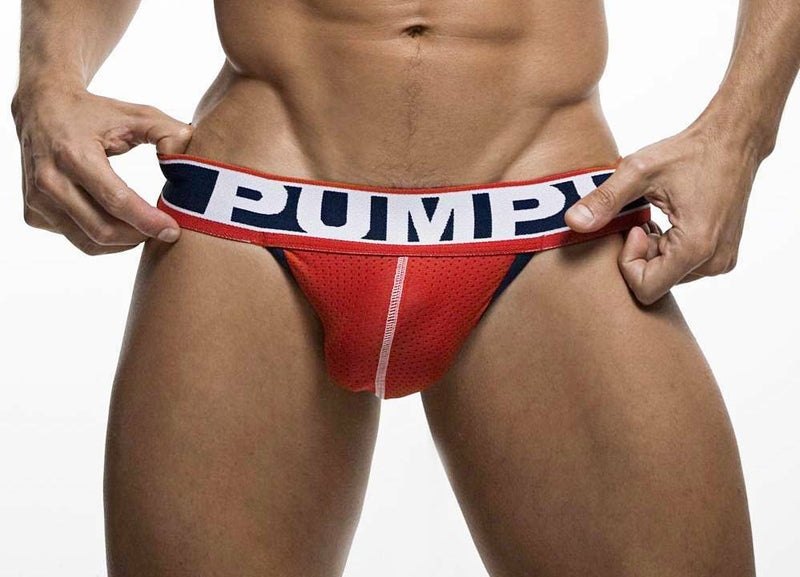PUMP! JockStrap Fever Red Mesh Cup Jock En Cotton 15014 P37
