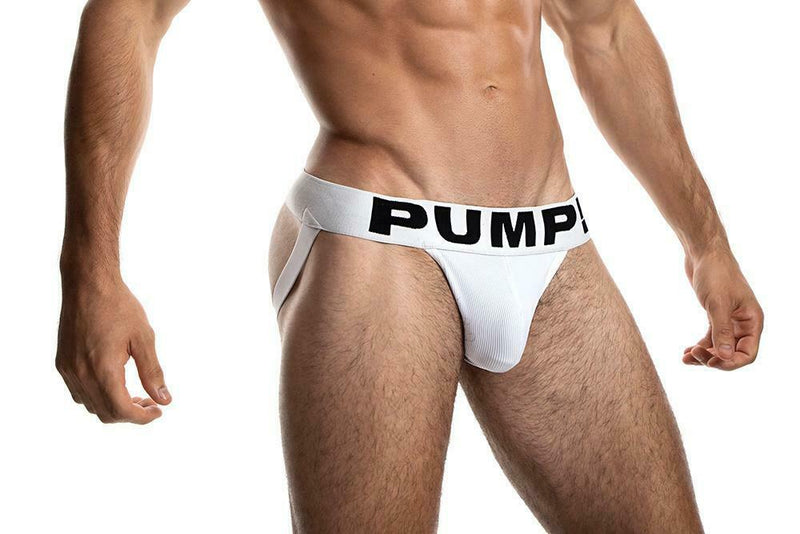PUMP! Mens Jocks Classic Jockstrap Cotton Pouch White 15005 P24