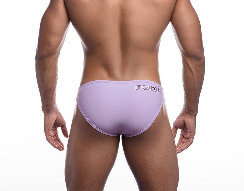 PUMP! Swim Briefs Water Cheeky Soft Nylon Swimwear UPF 50+ Orchid 13009 T12