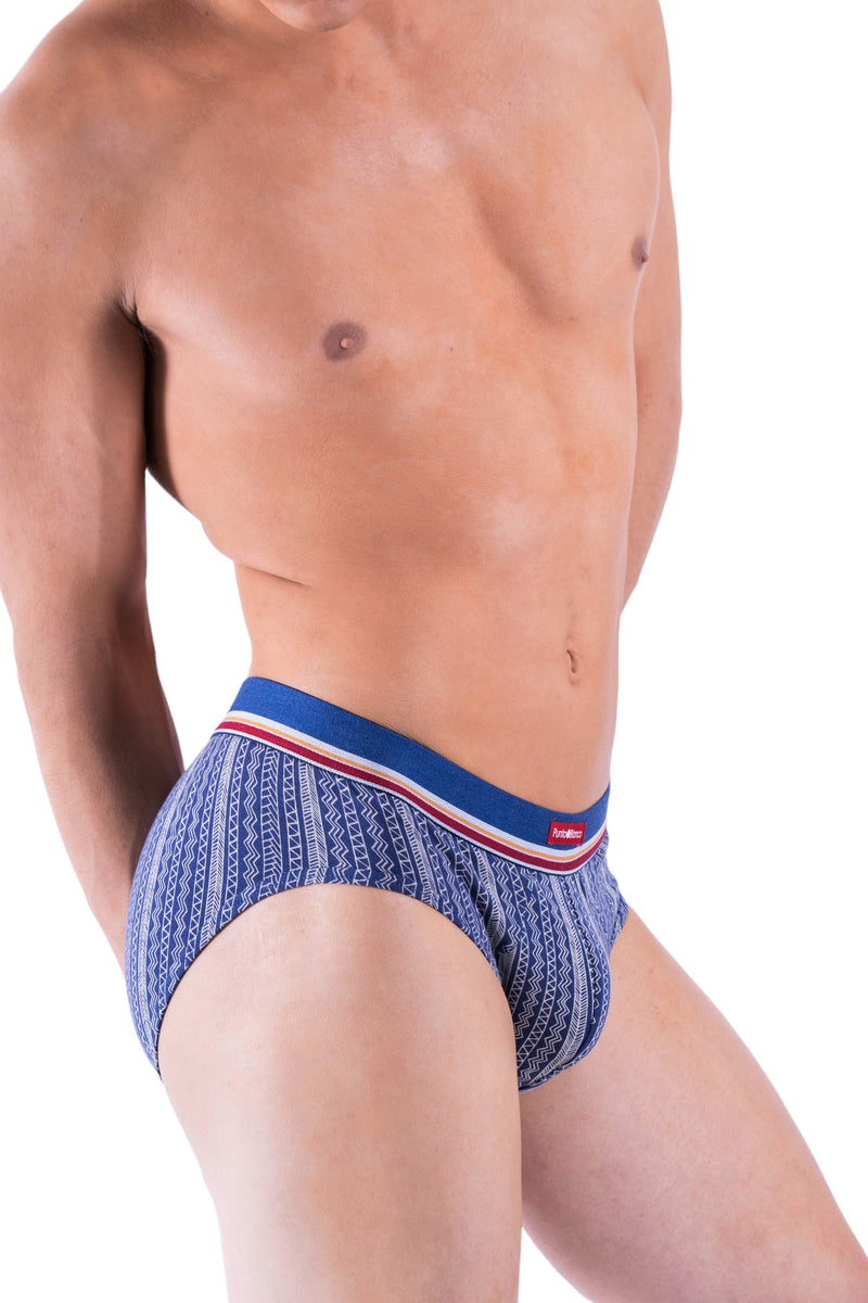 Punto Blanco Brief Canyon Slip Briefs Cotton Ligned Blue 3405 8