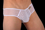Romantic By Hidden Mesh Briefs Bikini C-throught Underwear White 956 2