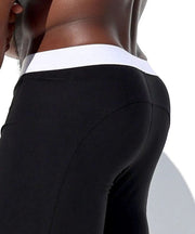 RUFSKIN 3/4 Length Legging TRITON Arched Seam Faux-Fly Jet Black Leggings