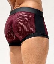 RUFSKIN Boxer Shorts Sport WALKOVER Laser-Cut Mesh Custom Mahogany Hue