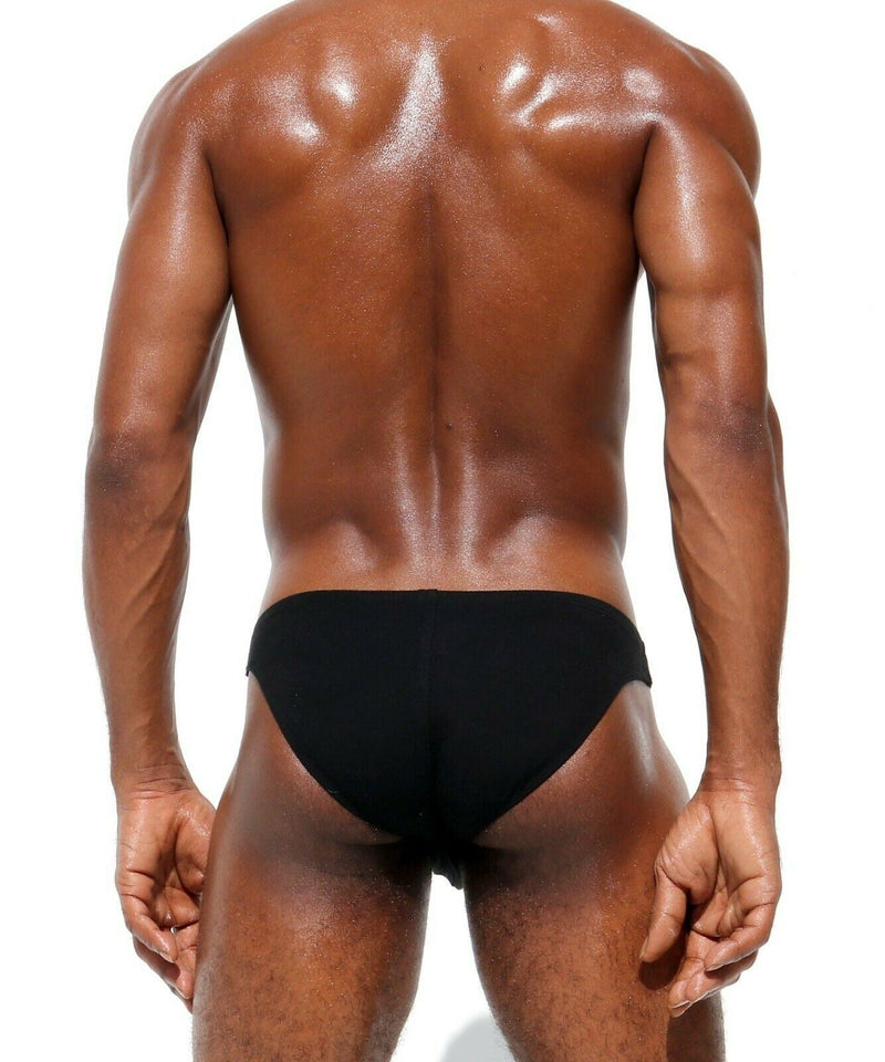 RUFSKIN Brief FRED Premium Cotton Spandex Fabric Thin Hip Briefs Black 43A