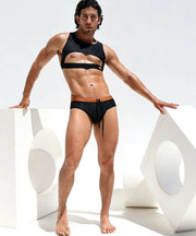 RUFSKIN Harness VITOR Slightly See Through Perforated Elastic NylonJet Black 73