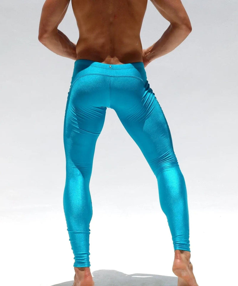 RUFSKIN KIP Stretchy Leggings Perfo-Sport Pants Shiny Fidji Blue 71
