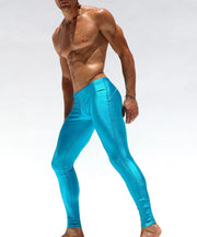 RUFSKIN KIP Stretchy Leggings Perfo-Sport Pants Shiny Fidji Blue 71