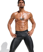 RUFSKIN KYLO Stretch Rubber Sport Legging Rubberized Spandex Pants Matte 55