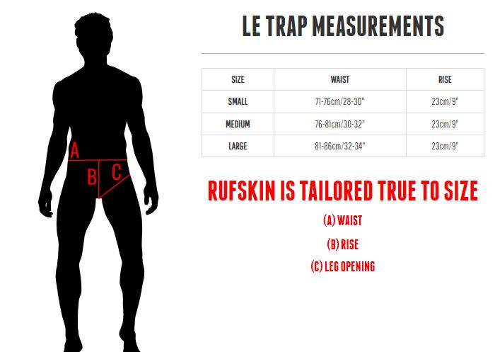 RUFSKIN LE TRAP Tanning T-Back Thongs Nylon Faux Fly Contour Pouch Jet Black 84