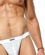 RUFSKIN Pouch HAMMER Backless Underwear Ferforated Stretch Mesh White 65