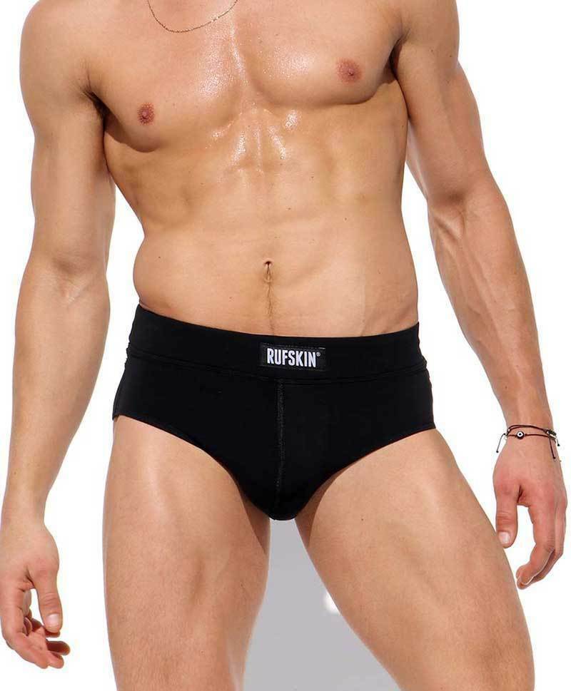 Rufskin Rufskin Brief LIT Ultra-Soft Extra Stretch Fabric Mens Slips Black 14