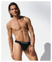 Rufskin Rufskin Thong CAGE Cotton Tangas Contoured Pouch Black 3