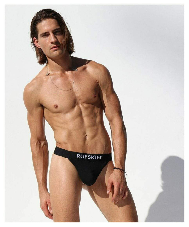 Rufskin Rufskin Thong CAGE Cotton Tangas Contoured Pouch Black 3