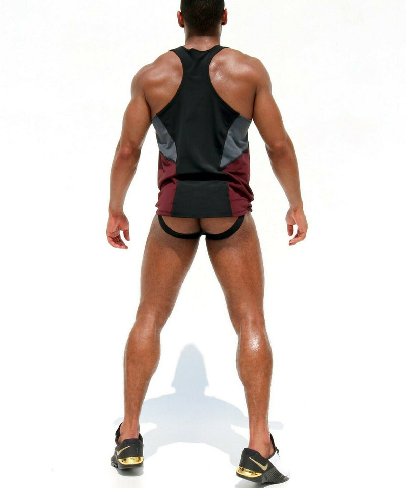 RUFSKIN! Tank top Trace Maroon Sport Stretch Nylon Muscle Definition 25