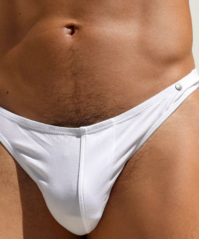 RUFSKIN Thongs Delta T-Back Thong Buttery-Soft Double-Sided Brushed Knit White 1