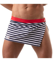 Sailor Skirt Iconic TOF PARIS Low-Waist Kilt Bathing Skirts Navy Blue 45