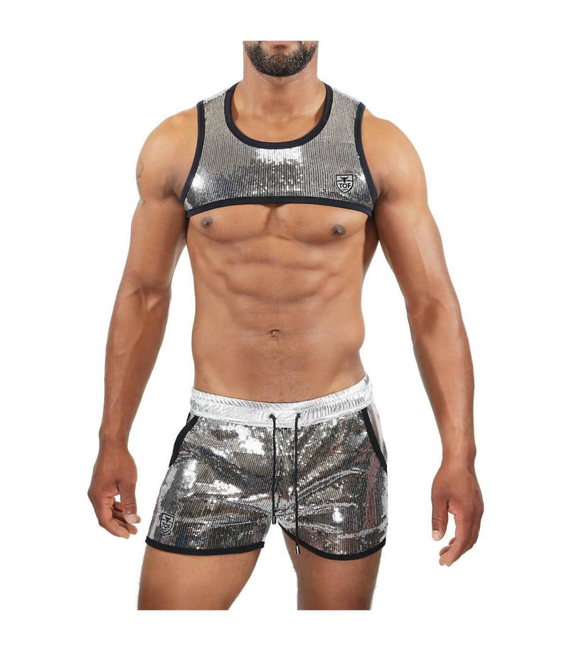 Sensational TOF PARIS Harness Broadway Fashion Garment Sequined  Silver 24