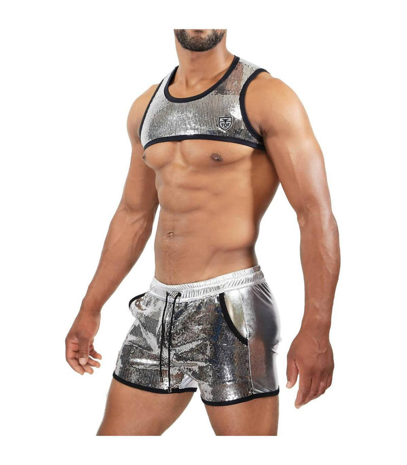 Sensational TOF PARIS Harness Broadway Fashion Garment Sequined  Silver 24