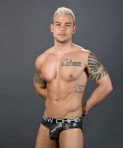SexyMenUnderwear.com Andrew Christian Brief Web Sexy Slip Shimmering Spiderweb Silver  Black 91196 49