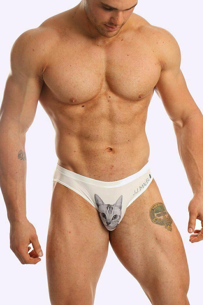 SexyMenUnderwear.com Brief JJ MALIBU Kitty Cat So Cute Brief Miaw Miaew Print 9