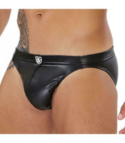 SexyMenUnderwear.com Fetish Mini Brief "TOF PARIS" Leather Imitation Microfibre Briefs Leatherette 18