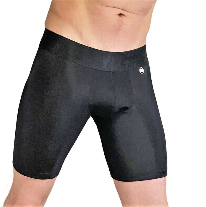 SexyMenUnderwear.com MAO Sport Long Boxer Compression Underwear Gym Black 1111.12 17