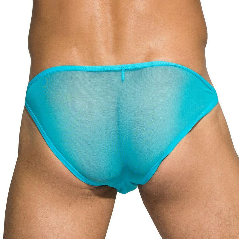 SexyMenUnderwear.com Private Structure Brief Intima Mesh Bikini Low-Rise Briefs Light Blue 3454 50
