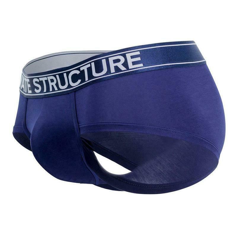 SexyMenUnderwear.com Private Structure Brief Sport Platinum Bamboo Underwear Midnight Navy 3748 56