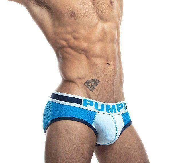 SexyMenUnderwear.com PUMP! Brief True Blue Slip Three Tone Sporty UnderPants Blue 12031 16